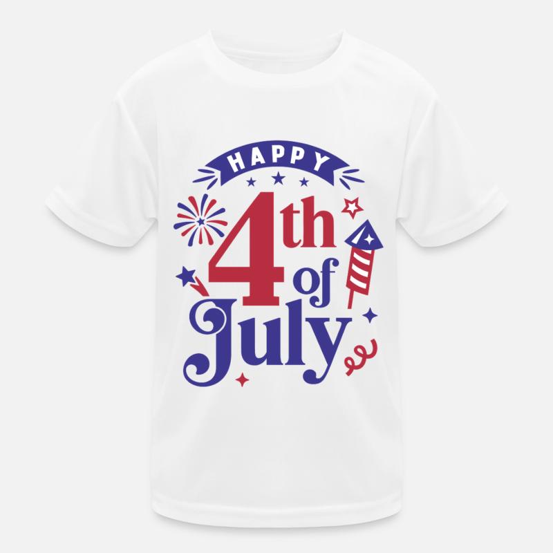 Frohen 4. Juli Kinder Funktions-T-Shirt