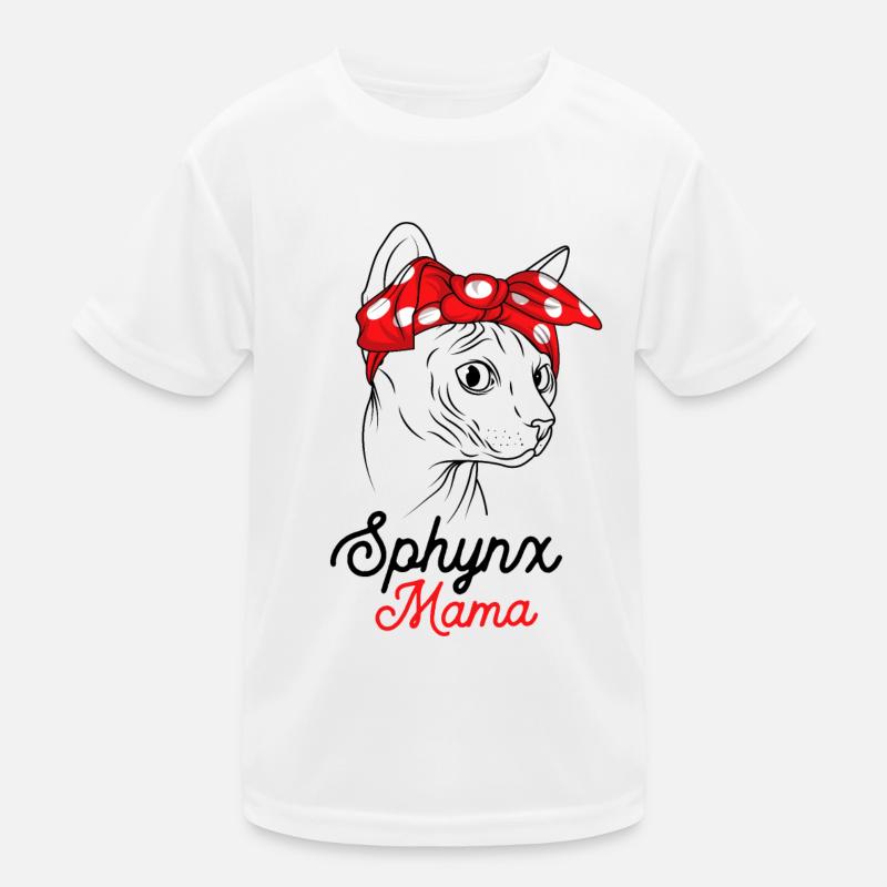 Sphynx Mama Katze Sphinx Nacktkatze Kinder Funktions-T-Shirt