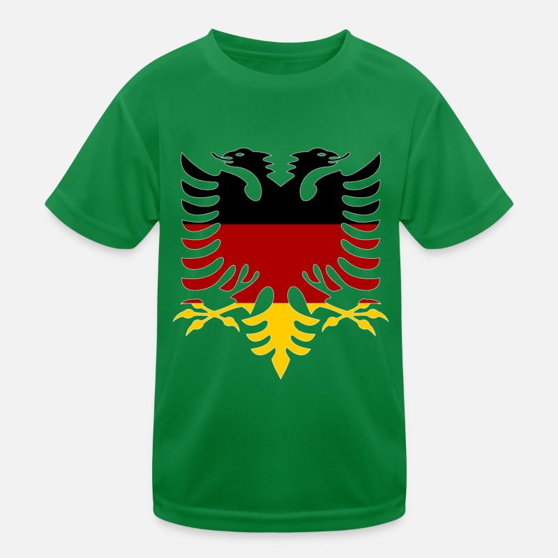 Albania Germany Flag Kids Functional T-Shirt