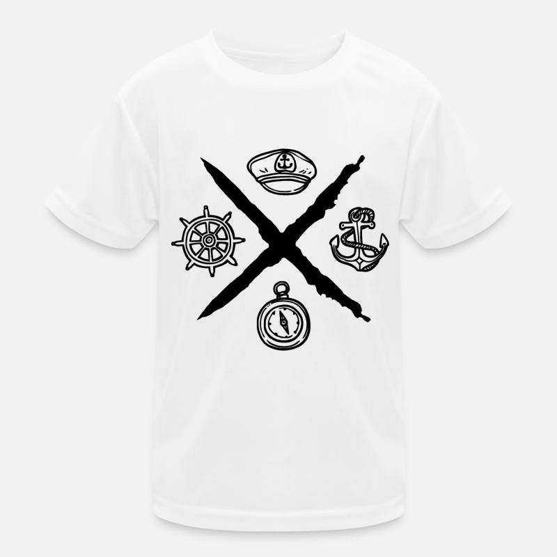 Boussole à voile Navigation maritime T-shirt sport Enfant