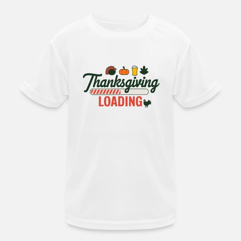 Thanksgiving Loading Thanksgiving Loading Bar Kids Functional T-Shirt