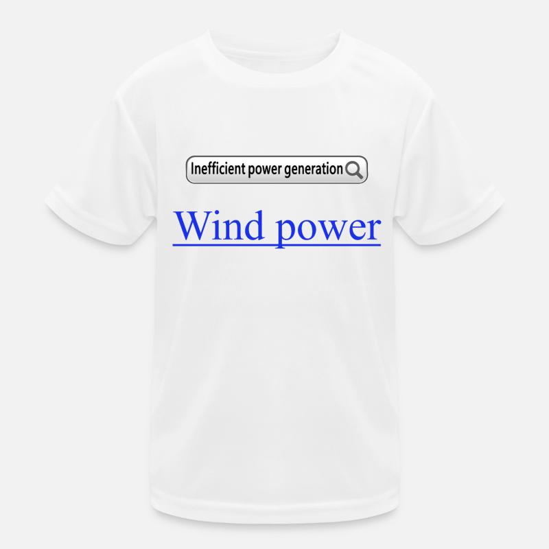 Windkraft Ineffiziente Stromerzeugung Kinder Funktions-T-Shirt