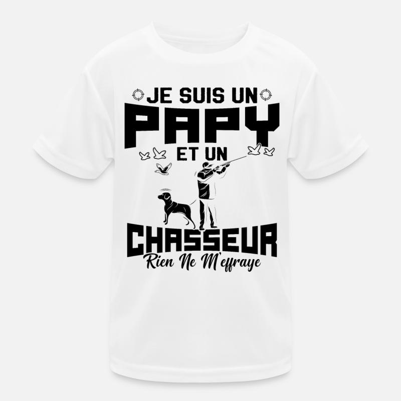Papy et Chasseur Humour Cadeau T-shirt sport Enfant