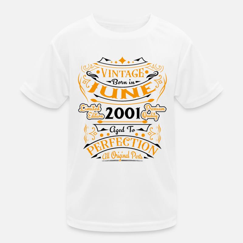 Vintage Retro Juni 2001 Geburtstagsgeschenk Kinder Funktions-T-Shirt