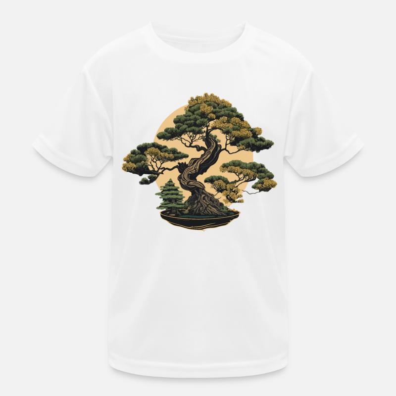 Formschöner Bonsai-Baum Kinder Funktions-T-Shirt