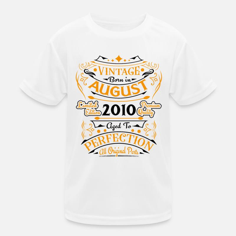 August 2010 Vintage Geburtstag Geschenkidee Kinder Funktions-T-Shirt