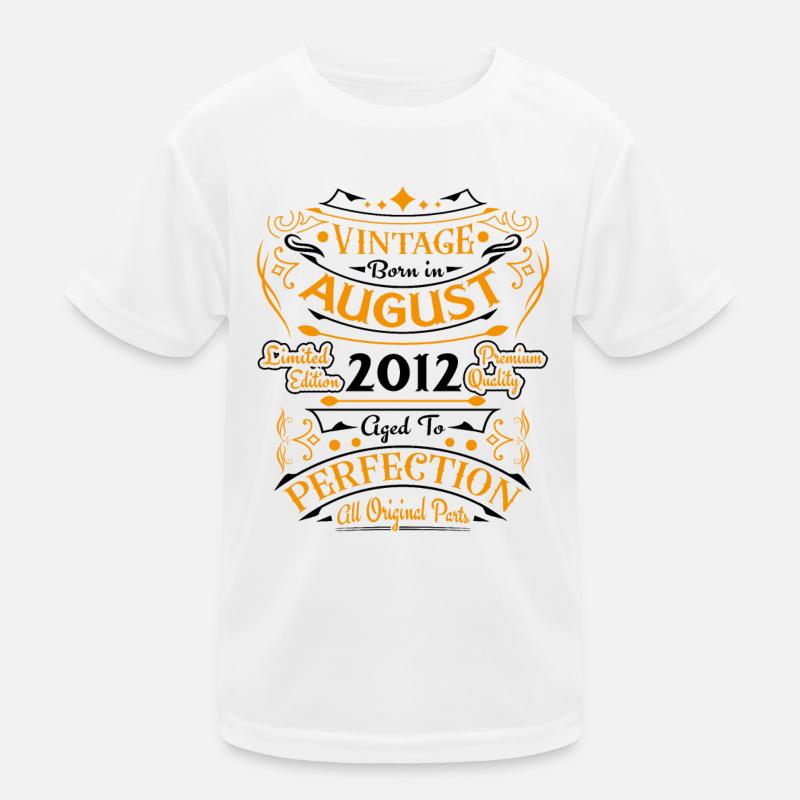 Août 2012 anniversaire 2012 Anniversaire Cadeau T-shirt sport Enfant