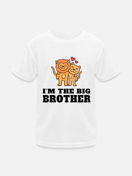 Ich bin der große Bruder - der zukünftige große Bruder - Kinder Funktions-T-Shirt - Weiß - Vorne