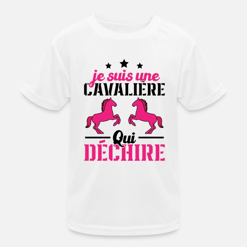 Ich bin ein Reiter, der Geschenke zerreißt Kinder Funktions-T-Shirt