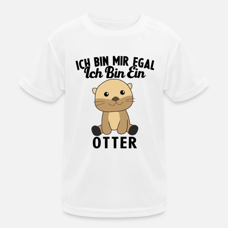 ich bin mir egal ich bin ein otter Geschenk - Kinder Funktions-T-Shirt - Weiß