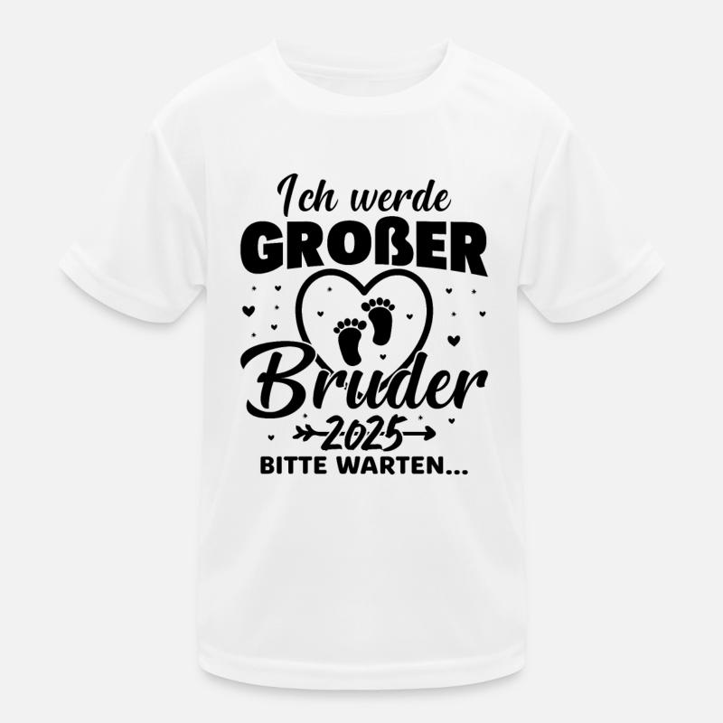 Ich werde Großer Bruder 2025 Kinder Funktions-T-Shirt