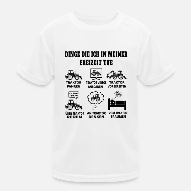was ich in meiner Freizeit mache Traktor Kinder Funktions-T-Shirt