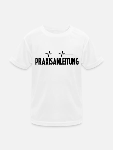 Praxisanleitung Praxisanleiter Rettungsdienst - Kinder Funktions-T-Shirt - Weiß - Vorne