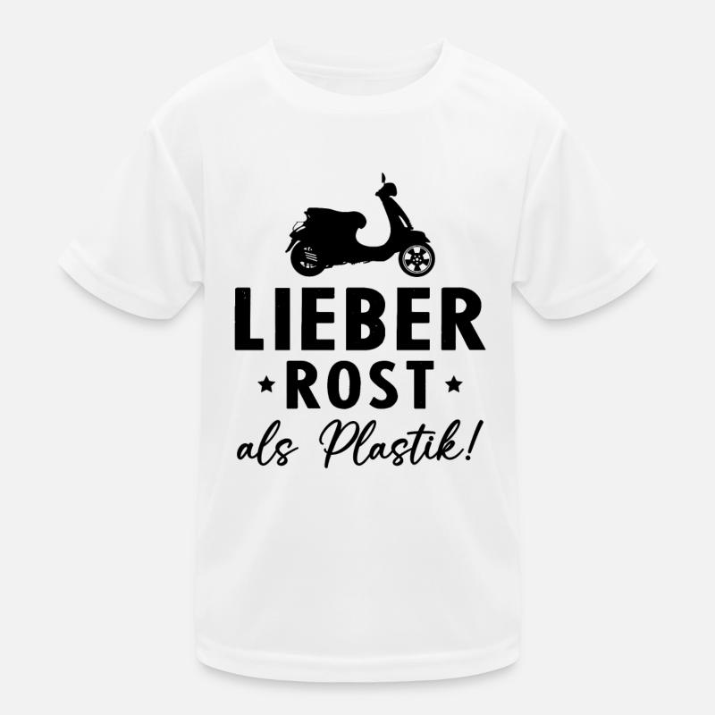 Lieber Rost als Plastic Kinder Funktions-T-Shirt
