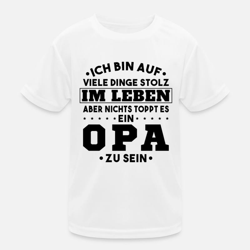 ich bin stolz wie ein Opa Kinder Funktions-T-Shirt