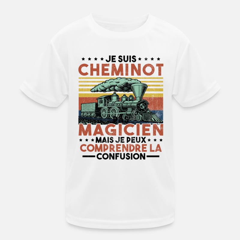 Cheminot Conducteur De Train Chemin De Fer T-shirt sport Enfant