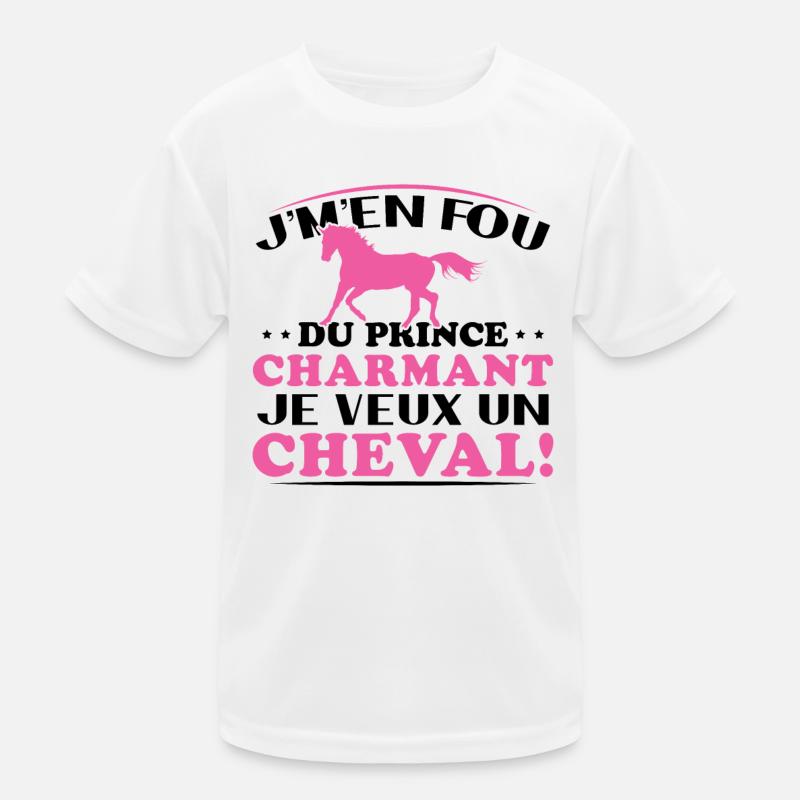 Ich kümmere mich nicht um den Märchenprinzen, ich will ein Pferd Kinder Funktions-T-Shirt