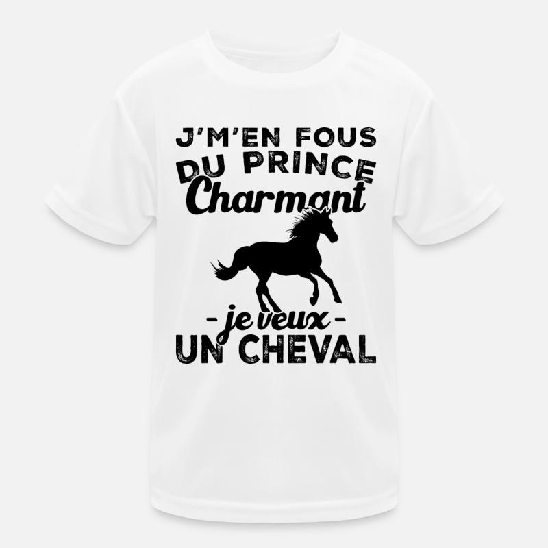 Ich kümmere mich nicht um den Märchenprinzen, ich will ein Pferd Kinder Funktions-T-Shirt