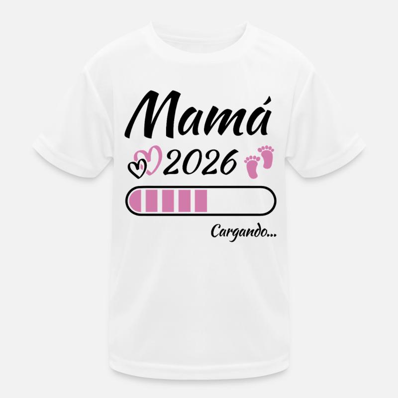 Werdende Mutter 2026 Loading Kinder Funktions-T-Shirt