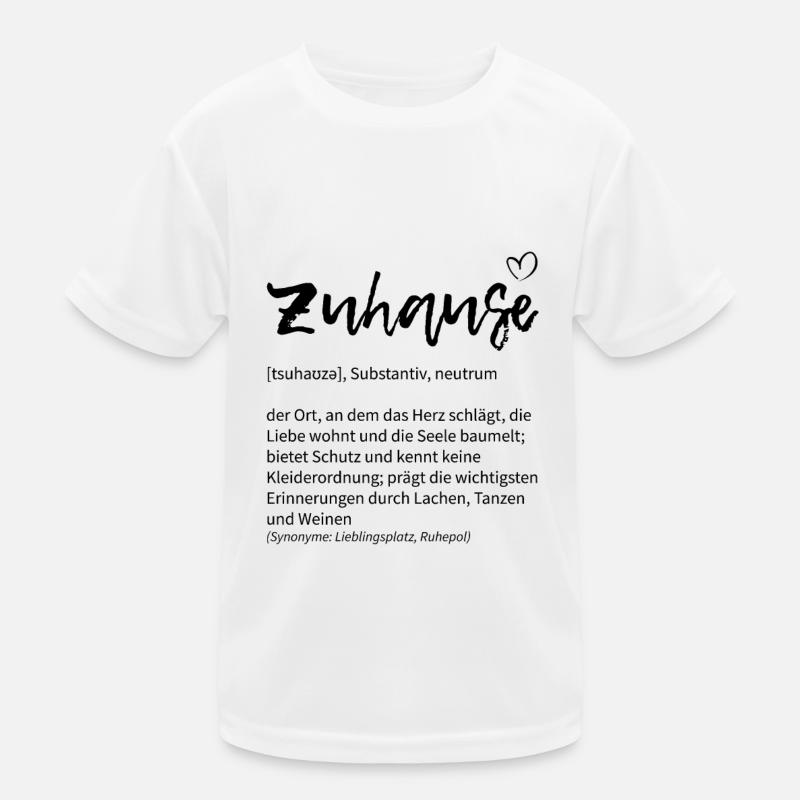 Zuhause Herz Definition Stubenhocker Geschenk Kinder Funktions-T-Shirt