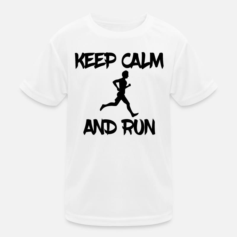 keep calm and run Kids Functional T-Shirt