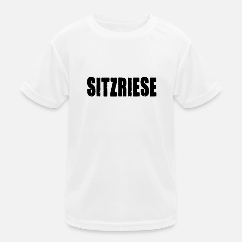 Sitzriese lustiges Motto - Statement Spruch Kinder Funktions-T-Shirt