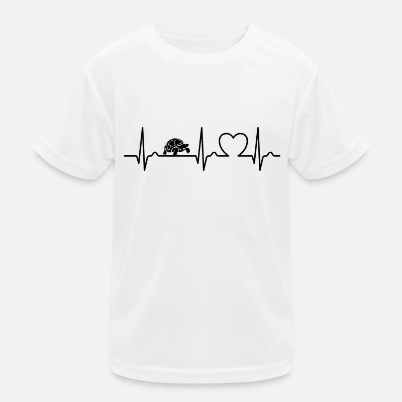 ECG Curve - Heart Curve - Pulse - Turtle Kids Functional T-Shirt