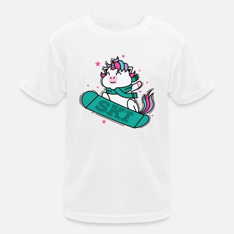 Licorne snowboard Ski T-shirt sport Enfant