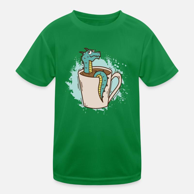 Dragon dans une tasse mignonne créature mythique T-shirt sport Enfant