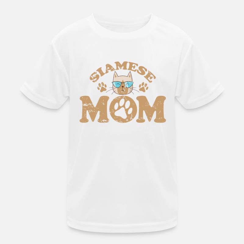 Siamese Mom Pet Cat Breed Mietze Kids Functional T-Shirt