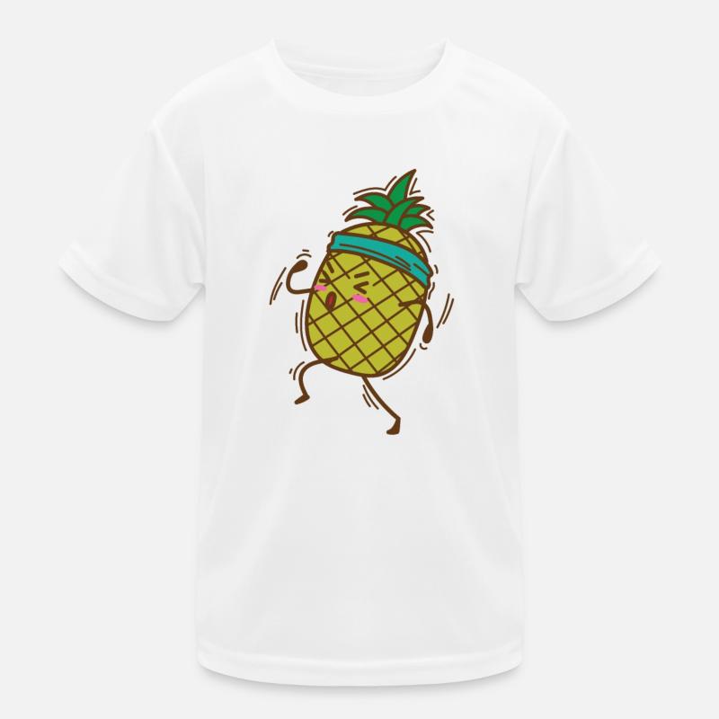 Pineapple goes jogging or running sweet fruit Kids Functional T-Shirt