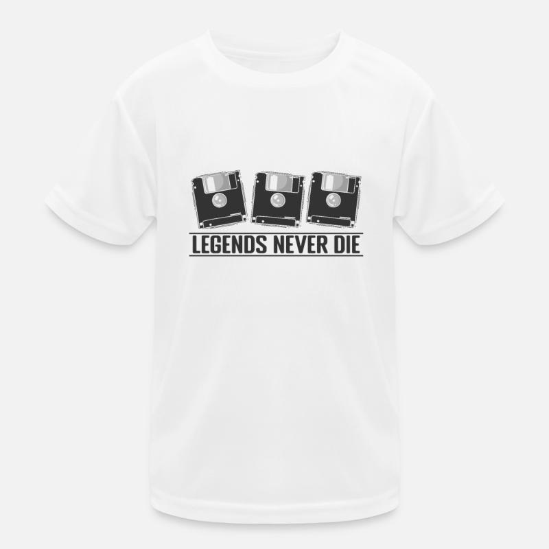 Legends Never Die Retrospeichermodul Kinder Funktions-T-Shirt