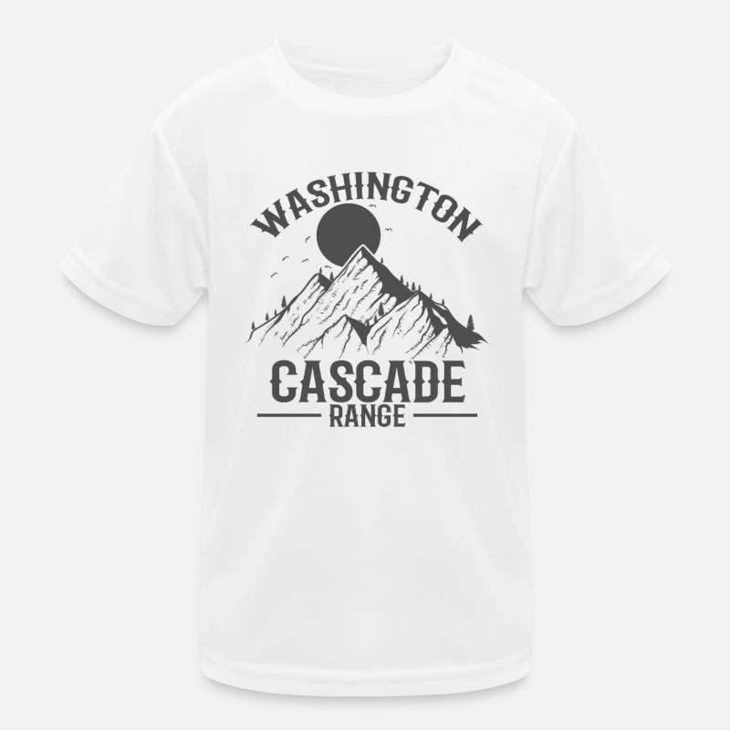 Washington Cascade Range Pacific Ring of Fire Kids Functional T-Shirt