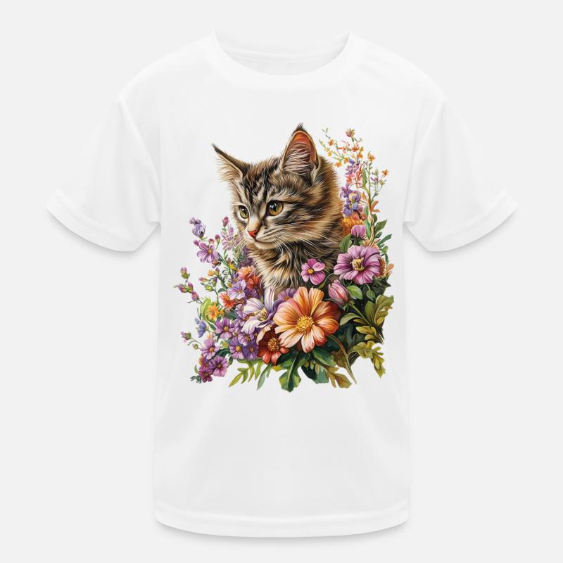 Fleurs de chat T-shirt sport Enfant