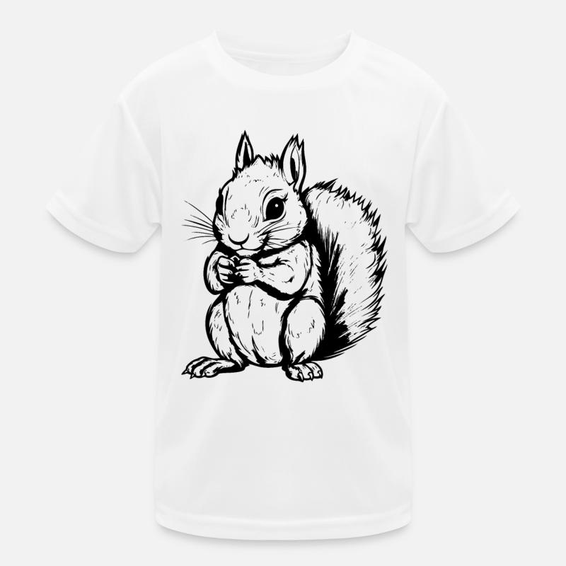 Ein Eichhörnchen - Kinder Funktions-T-Shirt - Weiß