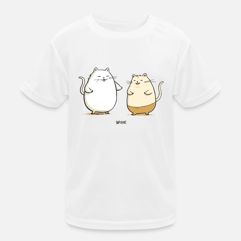 Chubby cat friends Kids Functional T-Shirt