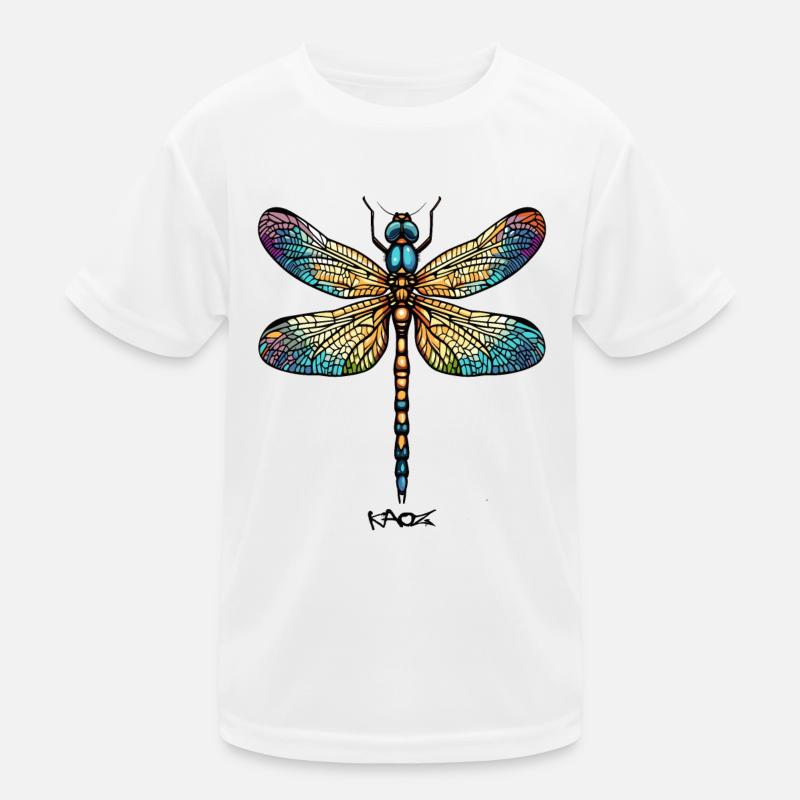 Eine farbenfrohe Libelle Kinder Funktions-T-Shirt