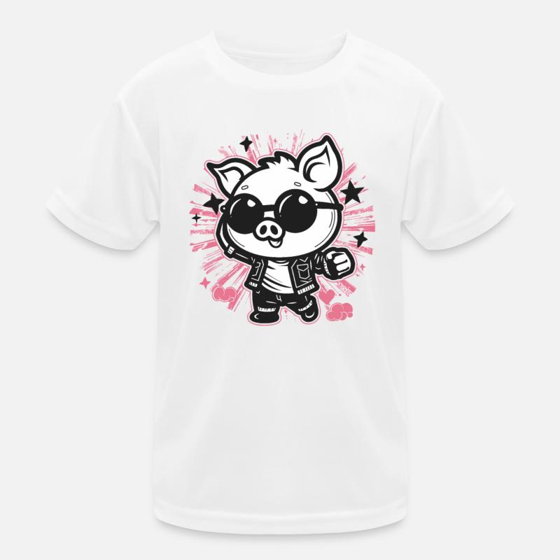 Super coolers Disco-Schwein Kinder Funktions-T-Shirt
