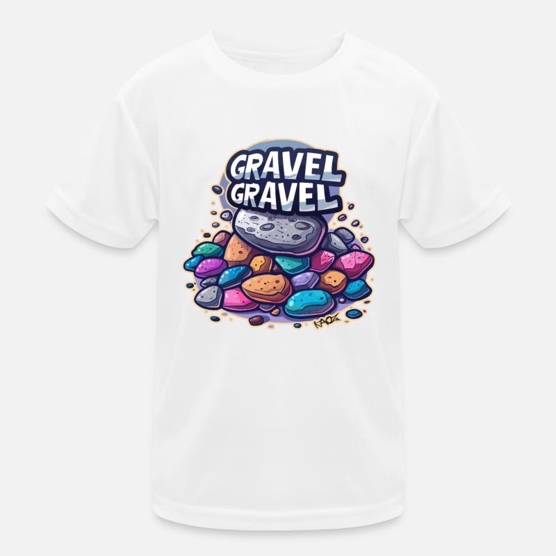 Gravel oder Schotter Kinder Funktions-T-Shirt