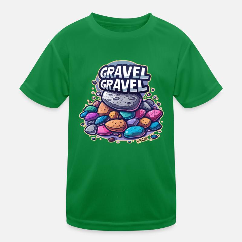 Gravel oder Schotter Kinder Funktions-T-Shirt