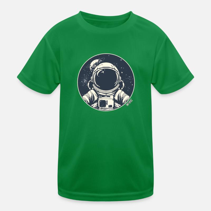 Astronaut and cosmonaut in space Kids Functional T-Shirt