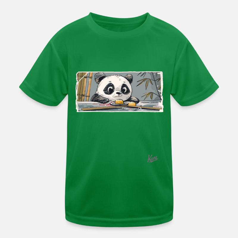Motif panda mignon : baguettes et sushis T-shirt sport Enfant