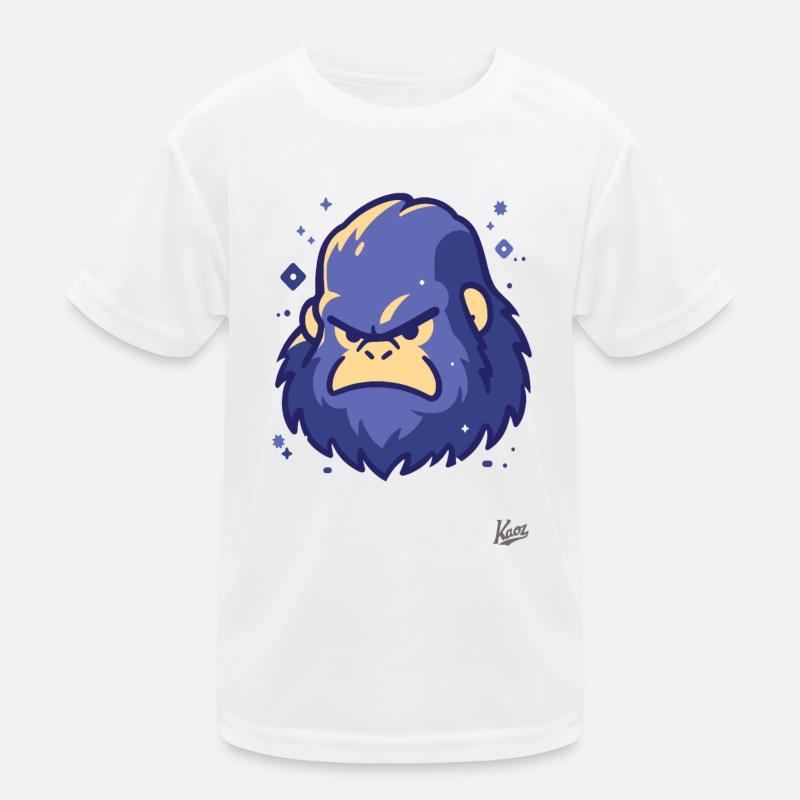Der coole, blaue Yeti-Sasquatch Kinder Funktions-T-Shirt