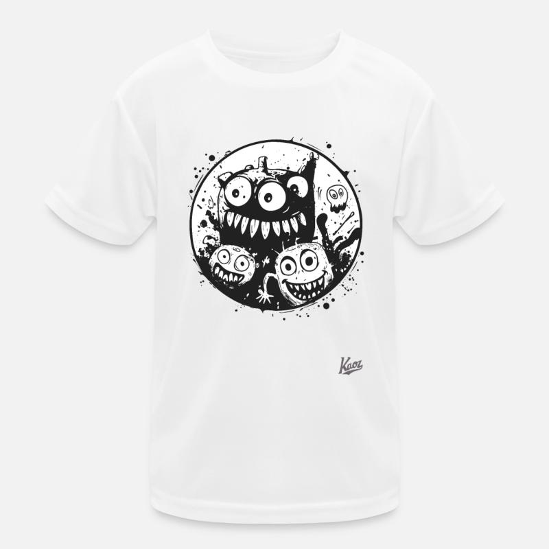 Ink and funny monsters Kids Functional T-Shirt