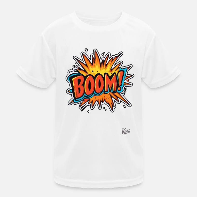 Cartoon-Explosion: Boom! Kinder Funktions-T-Shirt
