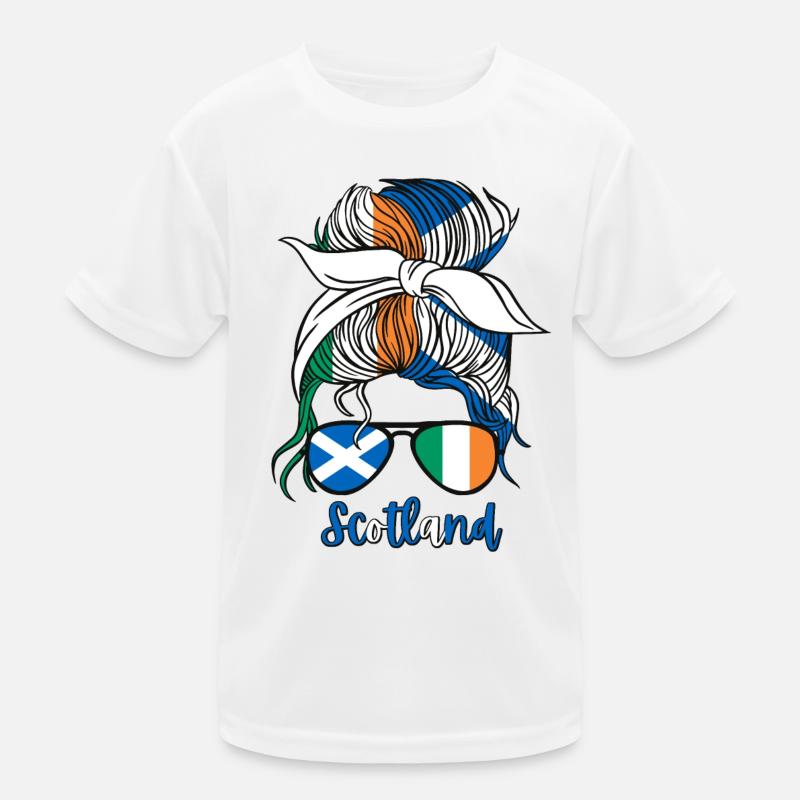 Halb Schottin Halb Irisches Mädchen Irland Schottland Kinder Funktions-T-Shirt