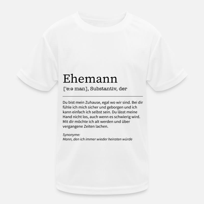 Ehemann Definition Mann Gatte Spruch Geschenkidee Kinder Funktions-T-Shirt