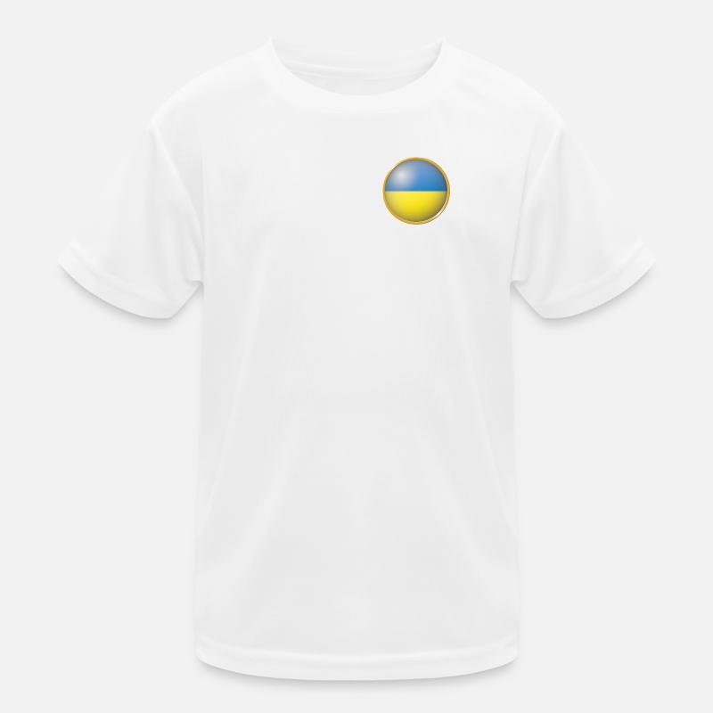Ukraine Emblem Kinder Funktions-T-Shirt