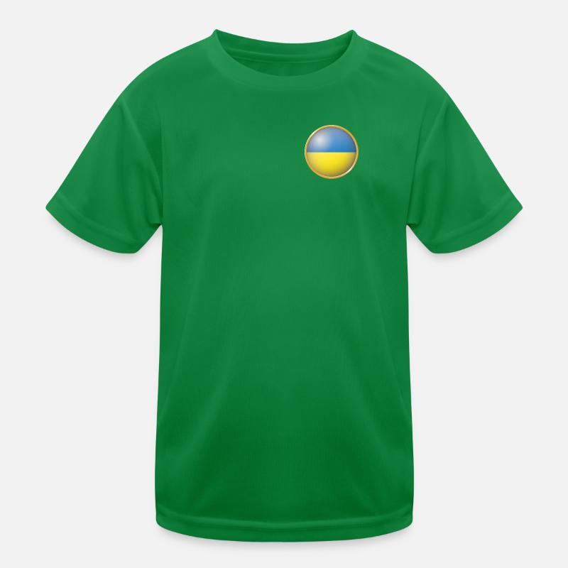 Ukraine Emblem Kinder Funktions-T-Shirt