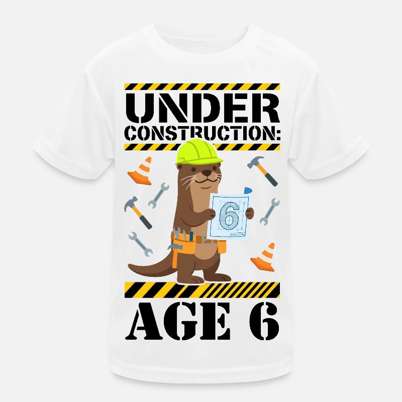 Under Construction 6. Geburtstag Otter Kinder Funktions-T-Shirt